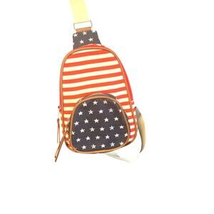 MAD LOVE AMERICANA RED WHITE & BLUE OVER SHOULDER MINI BACK PACK